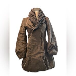 D.Exterior Trench Coat with Wool Collar size 44